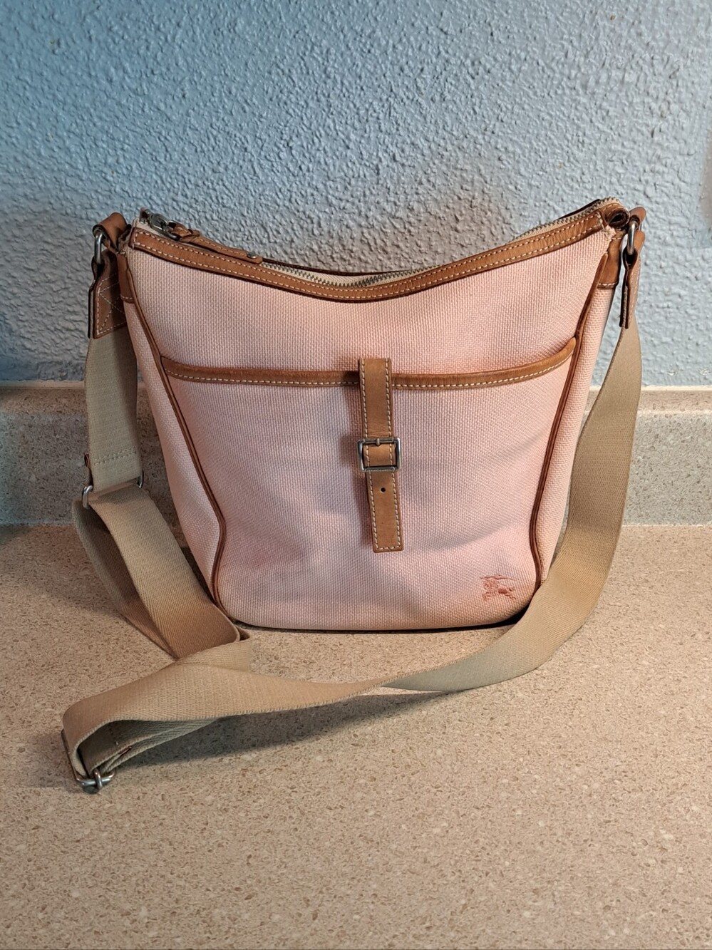 Vintage Burberry Blue Label Canvas Crossbody Bag